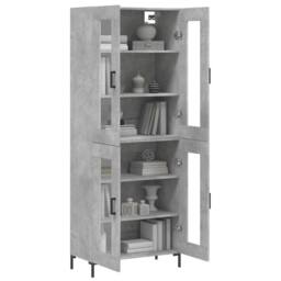 Berkfield Home Highboard Concrete Grey 69.5x34x180 cm Engineered Wood - thumbnail 3