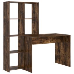 Berkfield Home with Shelf with Storage Smoked oak Engineered wood in Brown - thumbnail 2
