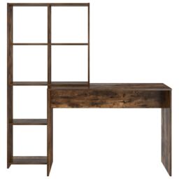 Berkfield Home with Shelf with Storage Smoked oak Engineered wood in Brown - thumbnail 4