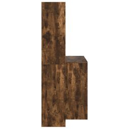 Berkfield Home with Shelf with Storage Smoked oak Engineered wood in Brown - thumbnail 5