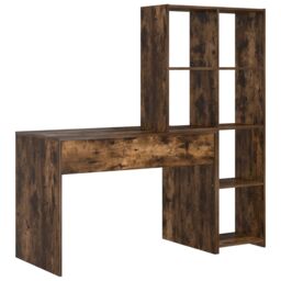 Berkfield Home with Shelf with Storage Smoked oak Engineered wood in Brown - thumbnail 6