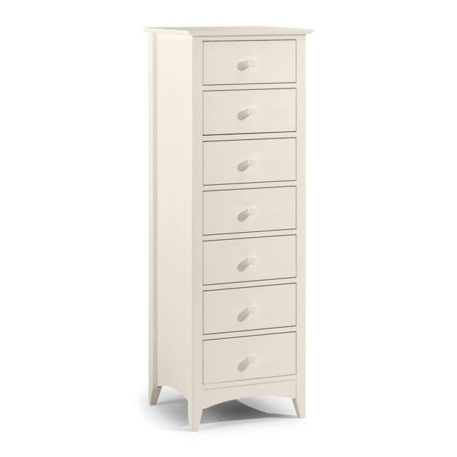 Cheshire Premium Luma 7 Drawer Narrow Chest - Stone White - image 1