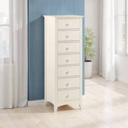Cheshire Premium Luma 7 Drawer Narrow Chest - Stone White - thumbnail 3