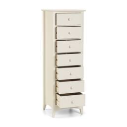 Cheshire Premium Luma 7 Drawer Narrow Chest - Stone White - thumbnail 2