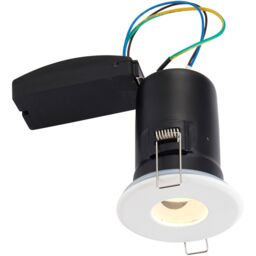 Loops Matt White Recessed Bathroom Downlight - 50W GU10 Reflector - IP65 Ceiling Light - thumbnail 4