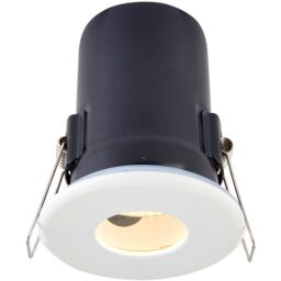 Loops Matt White Recessed Bathroom Downlight - 50W GU10 Reflector - IP65 Ceiling Light - thumbnail 3