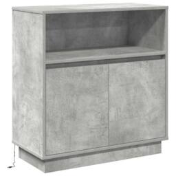 Berkfield Home Sideboard with LED Concrete Grey 71x34, 5x75 cm Engineered Wood - thumbnail 3