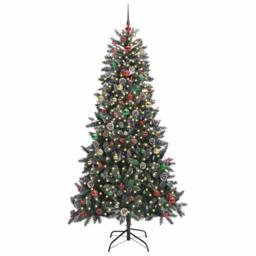 Berkfield Home Artificial Christmas Tree Green 129.5 x 129.5 x 240 cm - thumbnail 3