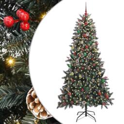 Berkfield Home Artificial Christmas Tree Green 129.5 x 129.5 x 240 cm - thumbnail 2