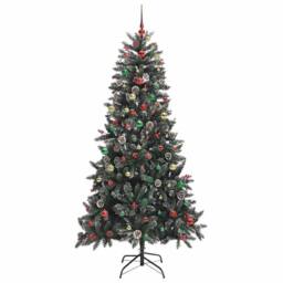 Berkfield Home Artificial Christmas Tree Green 129.5 x 129.5 x 240 cm - thumbnail 6