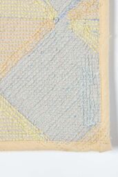 Homescapes Harlequin Pattern Yellow & Grey Cotton Bath Mat - thumbnail 4