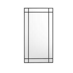 Melody Maison Large Black Framed Wall / Leaner Mirror With Bevelled Glass 80cm X 180cm - Size: 80 cm X 180 cm