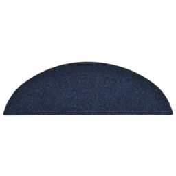 Berkfield Home Self-adhesive Stair Mats 15 pcs Navy 56x17x3 cm Needle Punch in Blue - Size: Medium - thumbnail 6