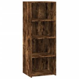 Berkfield Home Highboard Smoked Oak 45x41x124 cm Engineered Wood in Brown - Size: 45 x 41 x 124 cm - thumbnail 2