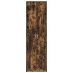 Berkfield Home Wardrobe Smoked Oak 55x25x189 cm Engineered Wood in Brown - Size: 55 x 25 x 189 cm - thumbnail 6