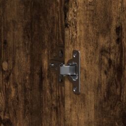 Berkfield Home Wardrobe Smoked Oak 55x25x189 cm Engineered Wood in Brown - Size: 55 x 25 x 189 cm - thumbnail 9