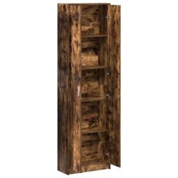Berkfield Home Wardrobe Smoked Oak 55x25x189 cm Engineered Wood in Brown - Size: 55 x 25 x 189 cm - thumbnail 5