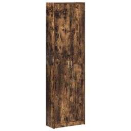 Berkfield Home Wardrobe Smoked Oak 55x25x189 cm Engineered Wood in Brown - Size: 55 x 25 x 189 cm - thumbnail 2