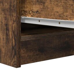 Berkfield Home Sideboard Smoked Oak 29.5x34x76 cm Engineered Wood in Brown - thumbnail 9