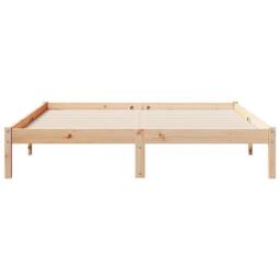 Berkfield Home Extra Long Bed Frame without Mattress 160x220 cm Solid Wood Pine in Natural - thumbnail 4