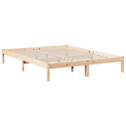 Berkfield Home Extra Long Bed Frame without Mattress 160x220 cm Solid Wood Pine in Natural - thumbnail 3