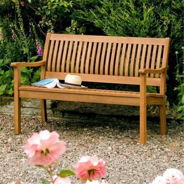 Cheshire 2 Seater Deluxe Willington Garden Bench in Brown - image 1