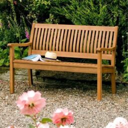 Cheshire 2 Seater Deluxe Willington Garden Bench in Brown - thumbnail 1