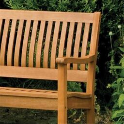 Cheshire 2 Seater Deluxe Willington Garden Bench in Brown - thumbnail 4