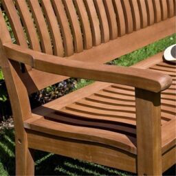 Cheshire 2 Seater Deluxe Willington Garden Bench in Brown - thumbnail 2
