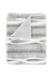 Catherine Lansfield 'Flint' Cosy Faux Fur Blanket Throw in Silver - Size: 130 cm x 170 cm - thumbnail 6