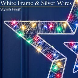 Christow Star Christmas Light Micro LED Battery Operated with Timer Indoor Outdoor 50cm - thumbnail 3