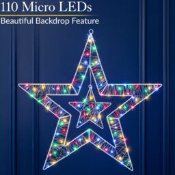 Christow Star Christmas Light Micro LED Battery Operated with Timer Indoor Outdoor 50cm - thumbnail 2