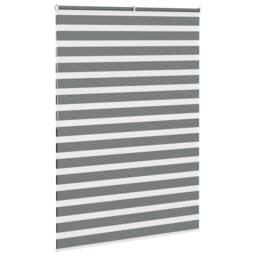 Berkfield Home Zebra Blind Dark Grey 155x200 cm Fabric Width 150.9 cm Polyester - thumbnail 4
