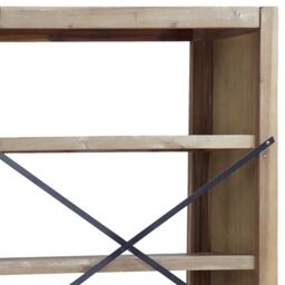 Berkfield Home 6-Tier Bookcase 80x30x170 cm Solid Wood Acacia in Brown - Size: 80 x 30 x 170 cm - thumbnail 6