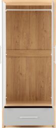 Seconique Seville 2 Door 1 Drawer Wardrobe in Grey - thumbnail 5