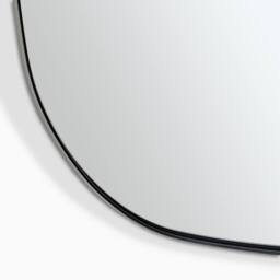 FurnitureboxUK Elodie Black Metal Large 120x50 Pebble Shape Wall Mirror - thumbnail 8