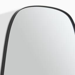 FurnitureboxUK Elodie Black Metal Large 120x50 Pebble Shape Wall Mirror - thumbnail 7