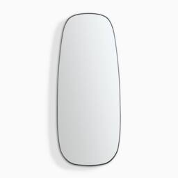 FurnitureboxUK Elodie Black Metal Large 120x50 Pebble Shape Wall Mirror - thumbnail 5