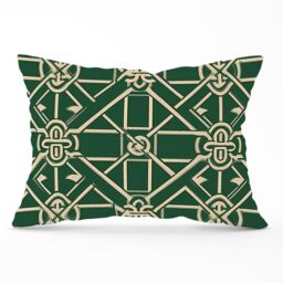 Warren Reed - Designer Green Lattice Design Cushions - Size: 60 cm x 60 cm - thumbnail 1