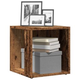 Berkfield Home Side Table Old Wood 33x33x34 cm Engineered Wood in Brown - Size: 33 x 33 x 34 cm - thumbnail 1