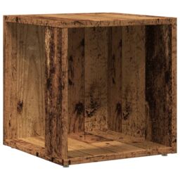 Berkfield Home Side Table Old Wood 33x33x34 cm Engineered Wood in Brown - Size: 33 x 33 x 34 cm - thumbnail 2