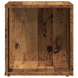 Berkfield Home Side Table Old Wood 33x33x34 cm Engineered Wood in Brown - Size: 33 x 33 x 34 cm - thumbnail 4