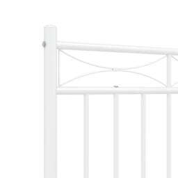 Berkfield Home Metal Bed Frame with Headboard & Footboard White 140x190 cm - thumbnail 8