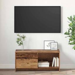 Berkfield Home TV Stand Old wood Engineered Wood - thumbnail 4