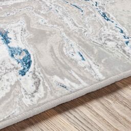 Livabliss Lustro-Abstract Blue Grey Beige Modern Marble Living Dining Bedroom Rug in Dark Blue - Size: 160 cm x 215 cm - thumbnail 3
