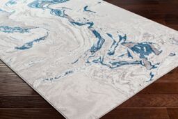 Livabliss Lustro-Abstract Blue Grey Beige Modern Marble Living Dining Bedroom Rug in Dark Blue - Size: 160 cm x 215 cm - thumbnail 4