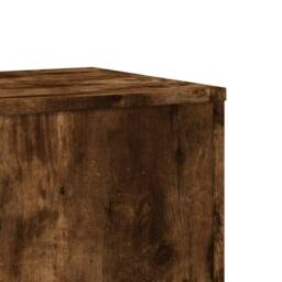 Berkfield Home Plant Stands 2 pcs Smoked Oak 33x33x100 cm Engineered Wood in Brown - Size: 33 x 33 x 100 cm - thumbnail 8