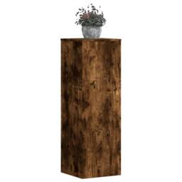 Berkfield Home Plant Stands 2 pcs Smoked Oak 33x33x100 cm Engineered Wood in Brown - Size: 33 x 33 x 100 cm - thumbnail 2