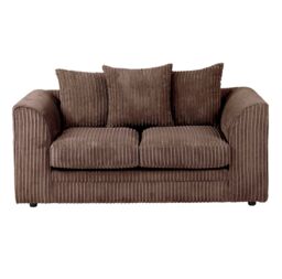 LUXURY LIFE Dylan Jumbo Cord Fabric Sofa Set in Chocolate - thumbnail 3