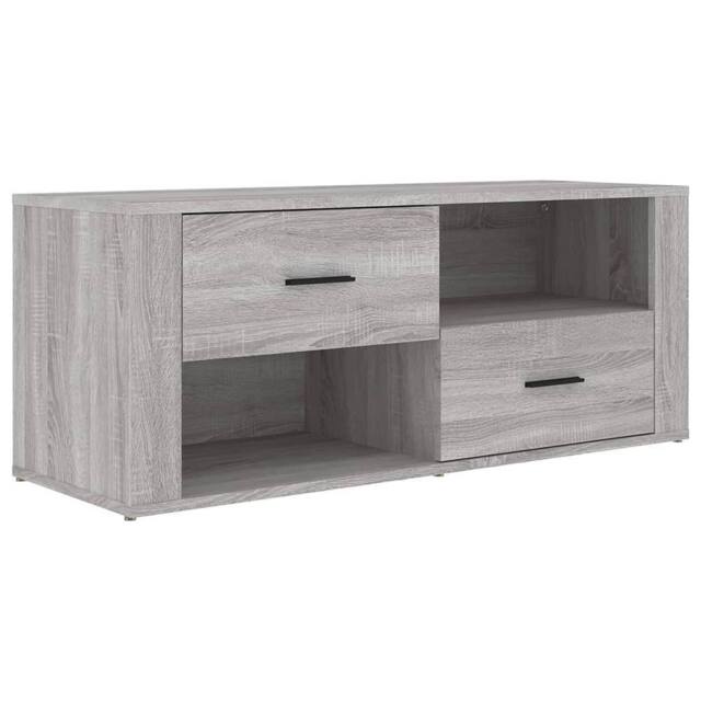 Berkfield Home TV Cabinet Grey Sonoma 100x35x40 cm Engineered Wood - Size: 100 x 35 x 40 cm - image 1